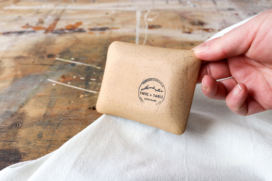 Small Rectangle Amuse Dish - Green/Gray