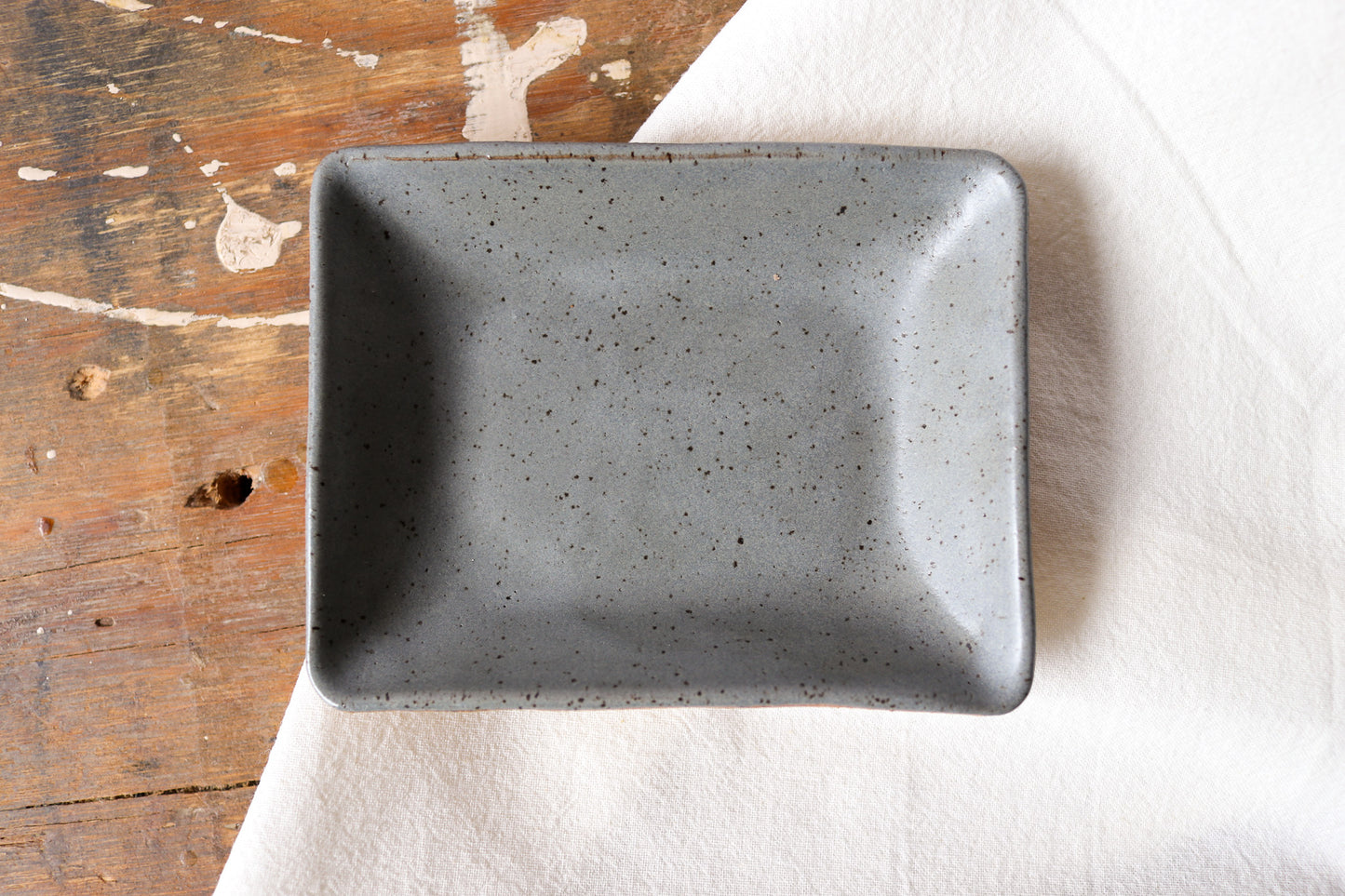 Small Rectangle Amuse Dish - Green/Gray