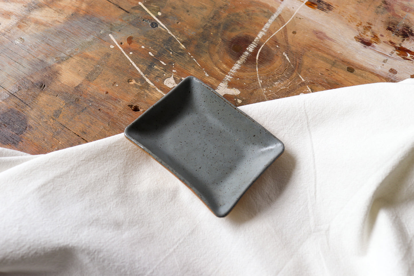 Small Rectangle Amuse Dish - Green/Gray