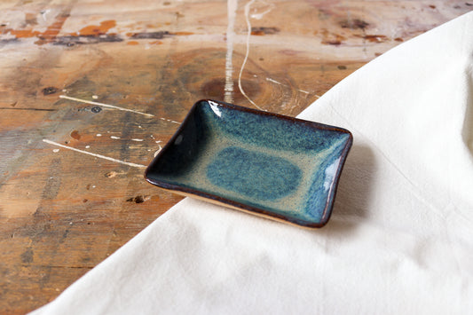Small Rectangle Amuse Dish - Blue Denim
