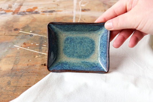 Small Rectangle Amuse Dish - Blue Denim