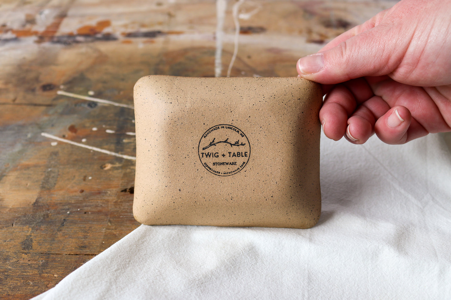 Small Rectangle Amuse Dish - Oil Spot