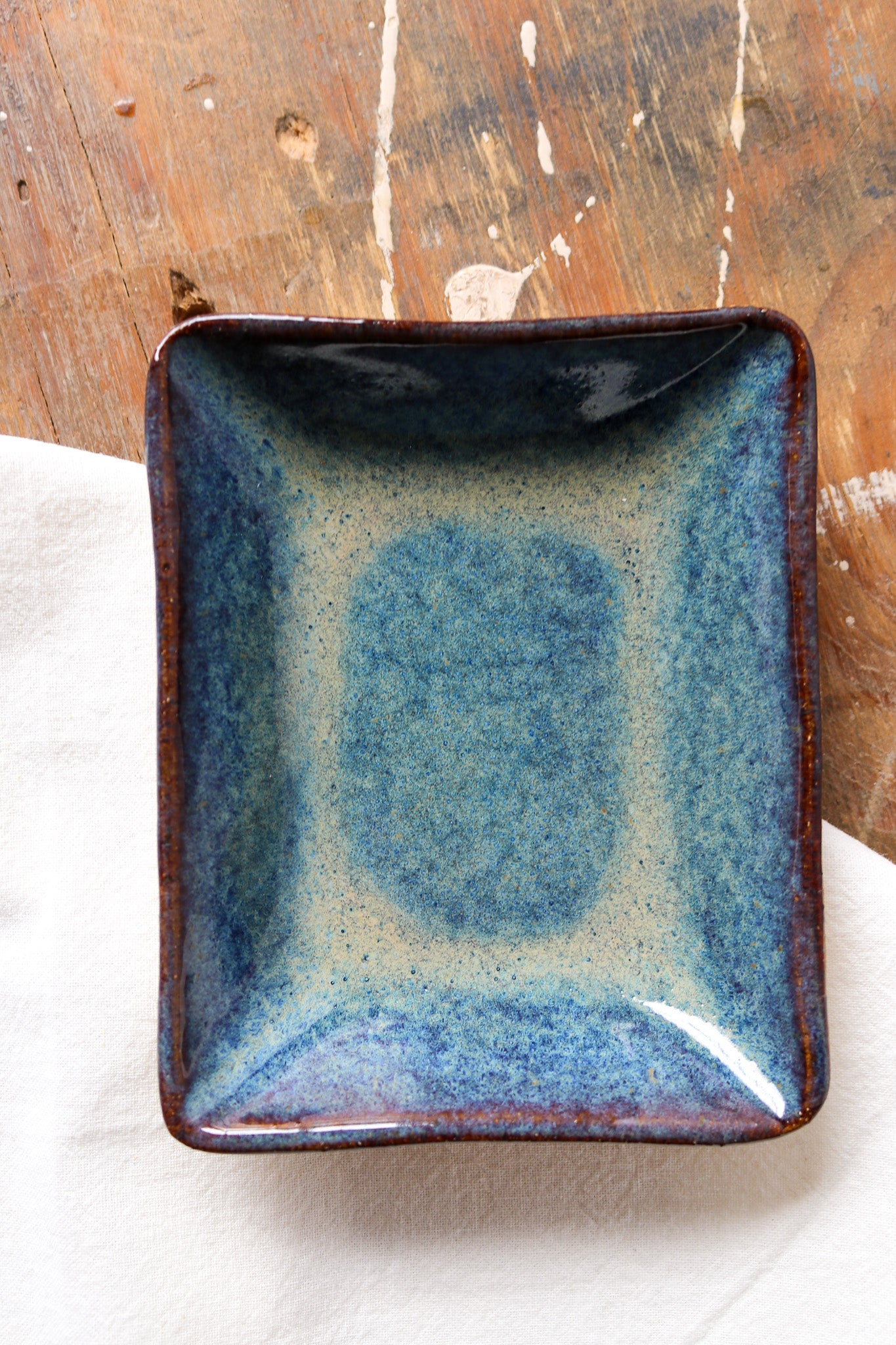 Small Rectangle Amuse Dish - Blue Denim