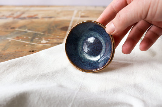 Small Round Amuse Dish - Blue Denim 2