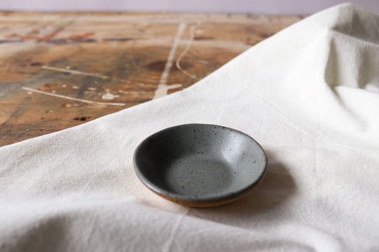 Small Round Amuse Dish - Green/Gray