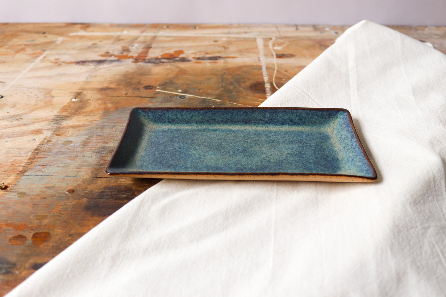 Small Rectangle Platter - Blue Denim
