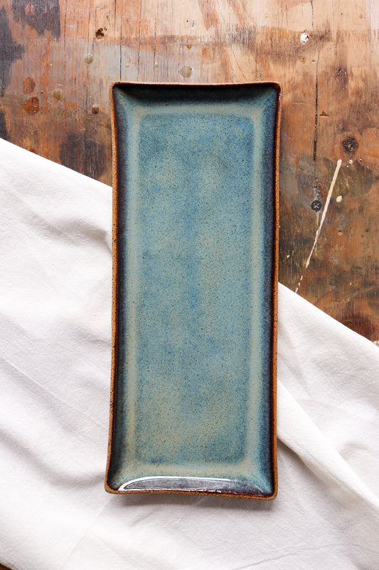 Skinny Rectangle Platter - Green Denim