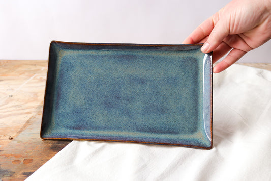 Large Rectangle Platter - Blue Denim