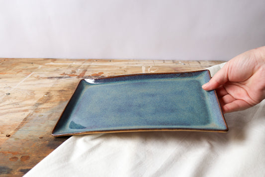 Large Rectangle Platter - Blue Denim