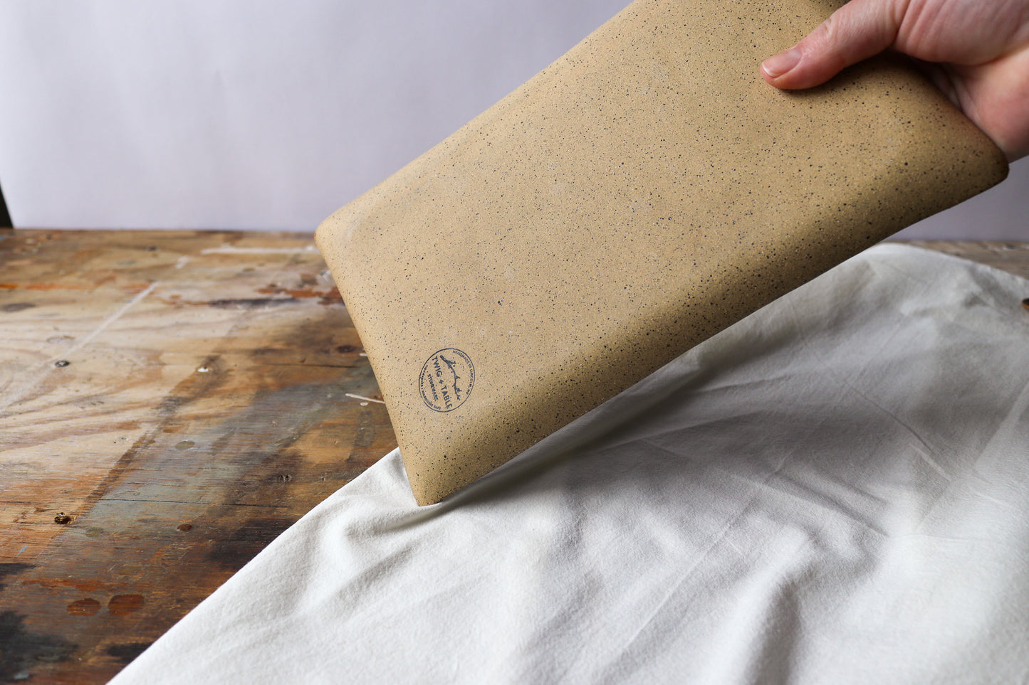 Large Rectangle Platter - Green Denim