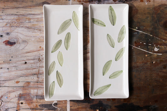 Skinny Rectangle Platter - Dancing Sage 2