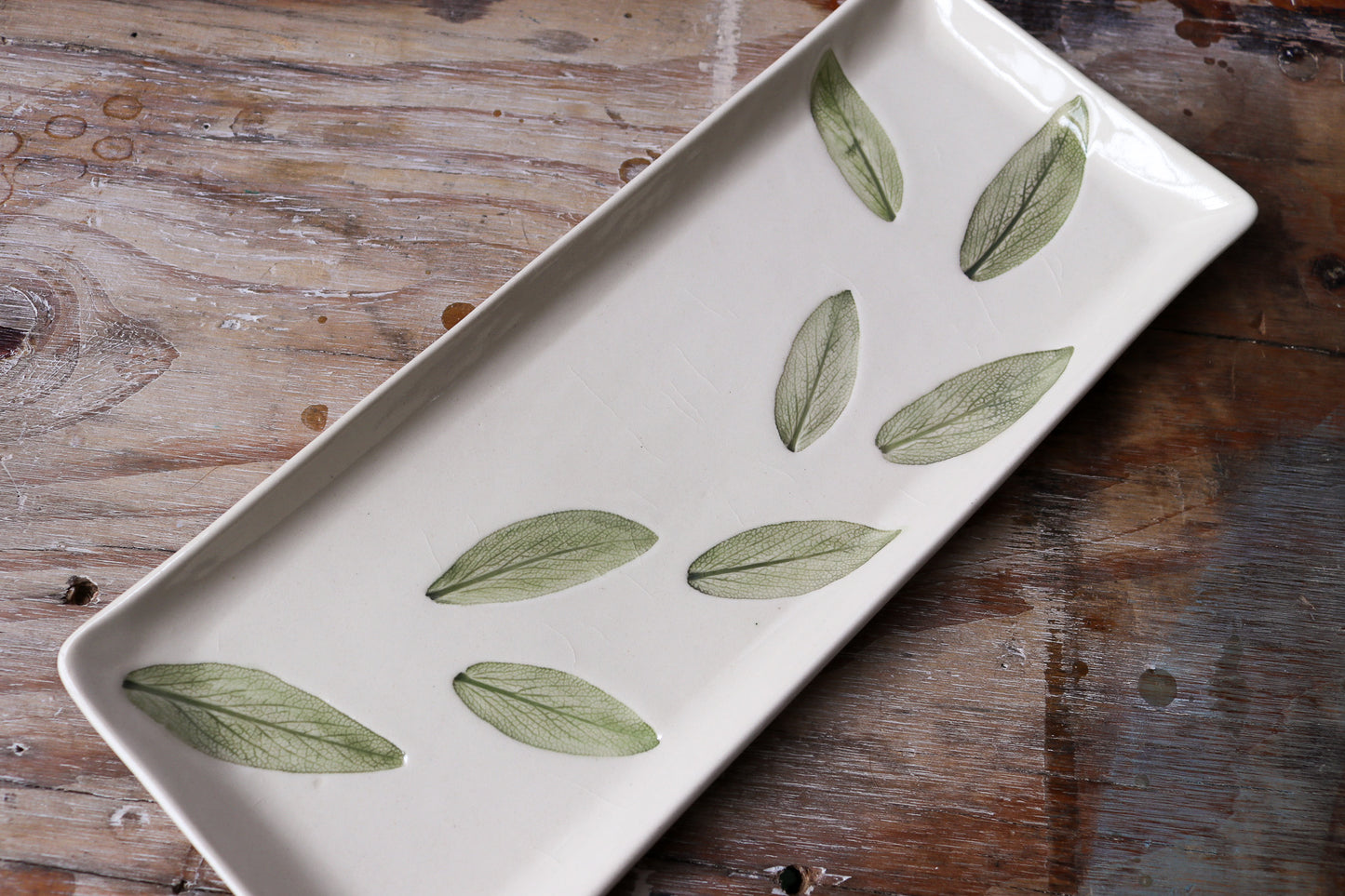 Skinny Rectangle Platter - Dancing Sage 2
