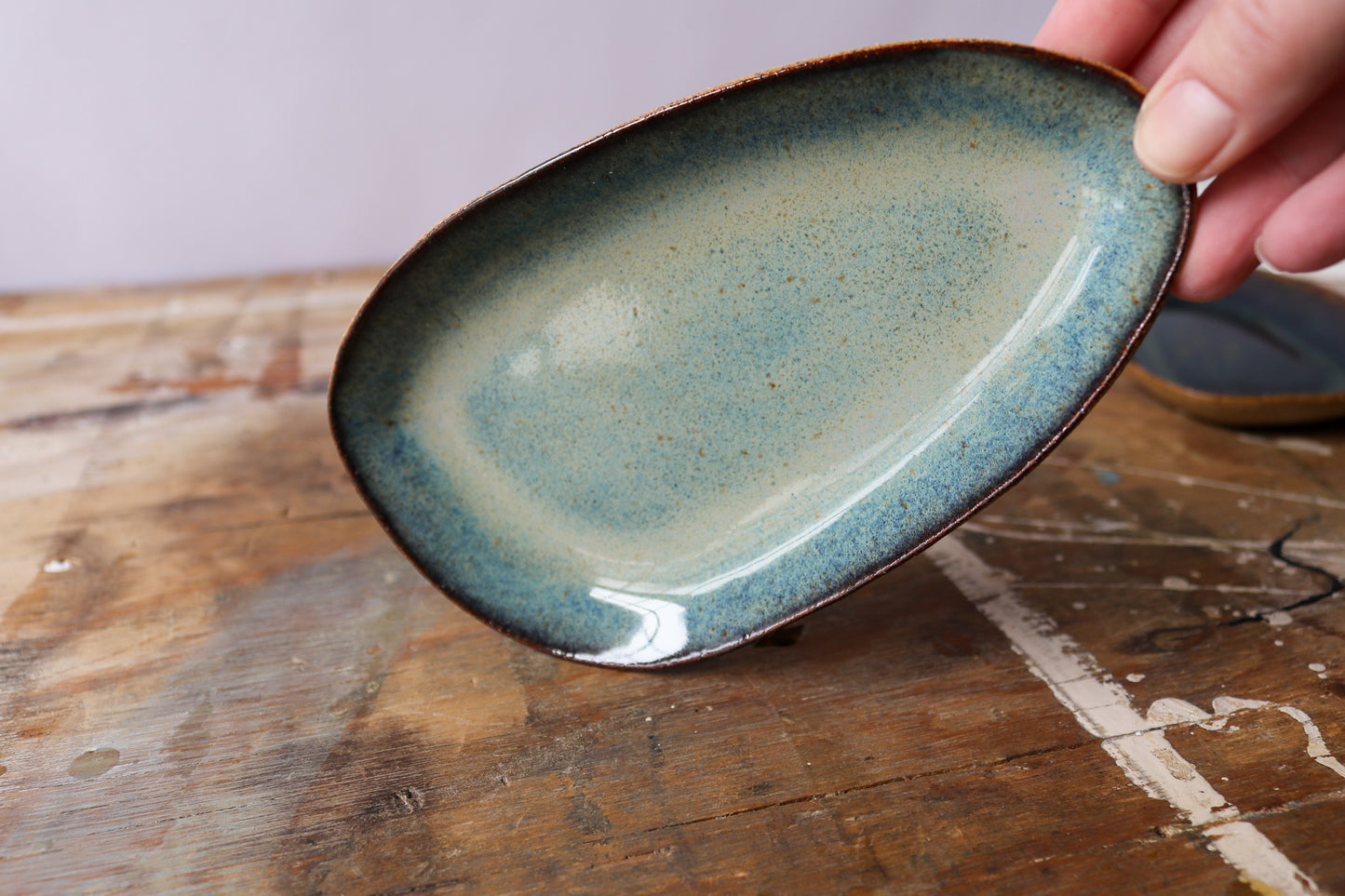 Small Pebble Plate - Denim