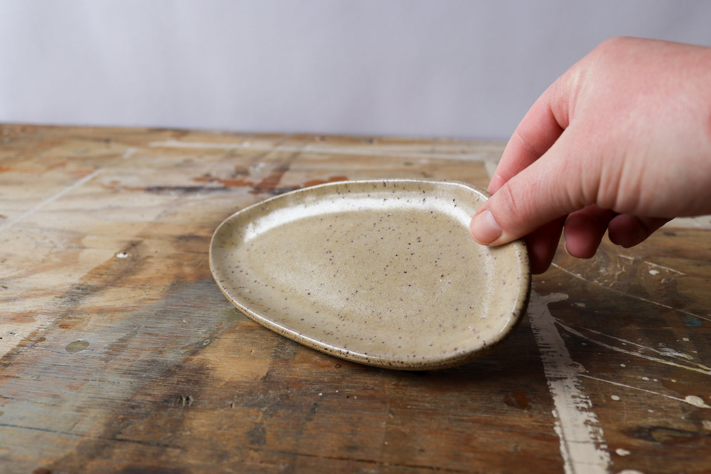 Small Pebble Plate - Stone