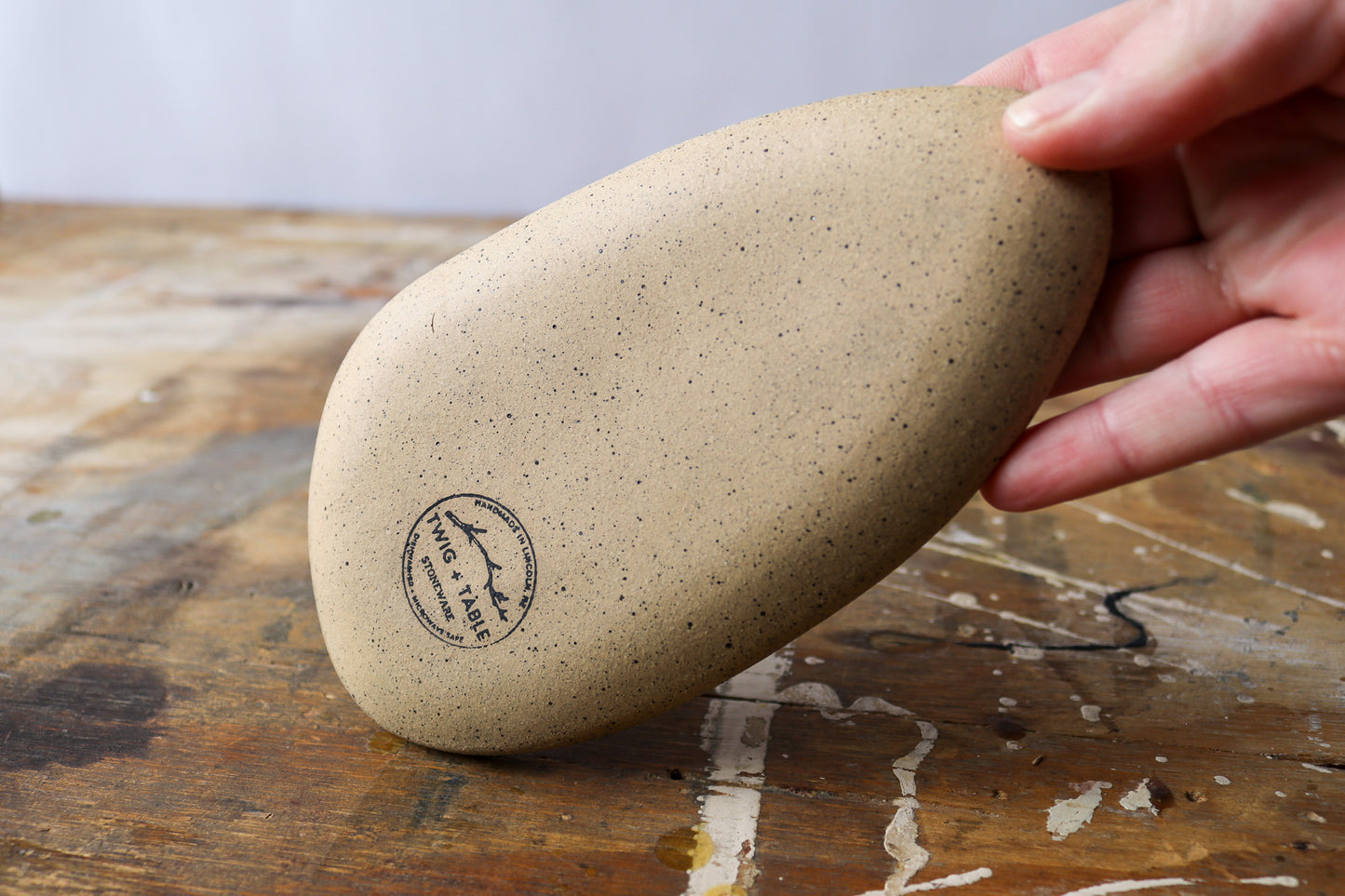 Small Pebble Plate - Stone