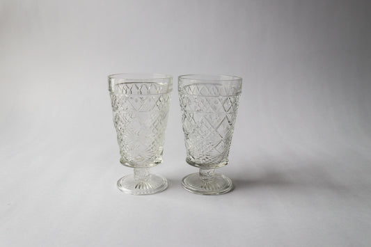 Etched Pedestal Goblet
