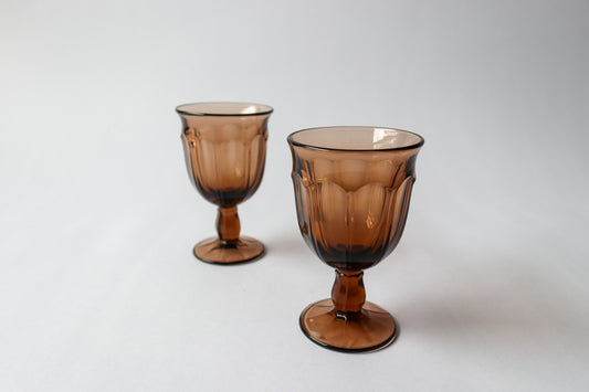 Brown Vintage Goblet - 8 oz