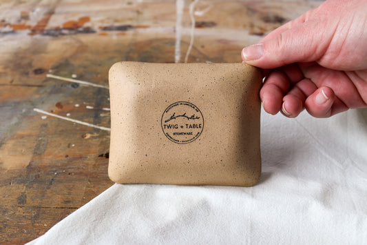 Small Rectangle Amuse Dish - Oil Spot