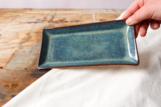 Small Rectangle Platter - Blue Denim