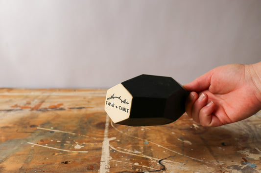 Large Geo Vase - Matte Black