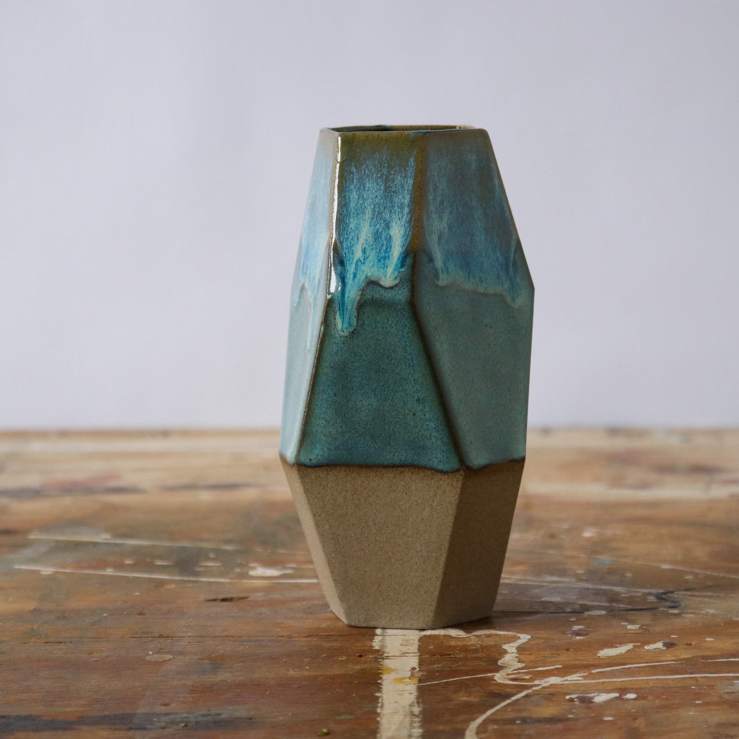 Medium Geo Vase - Low Tide