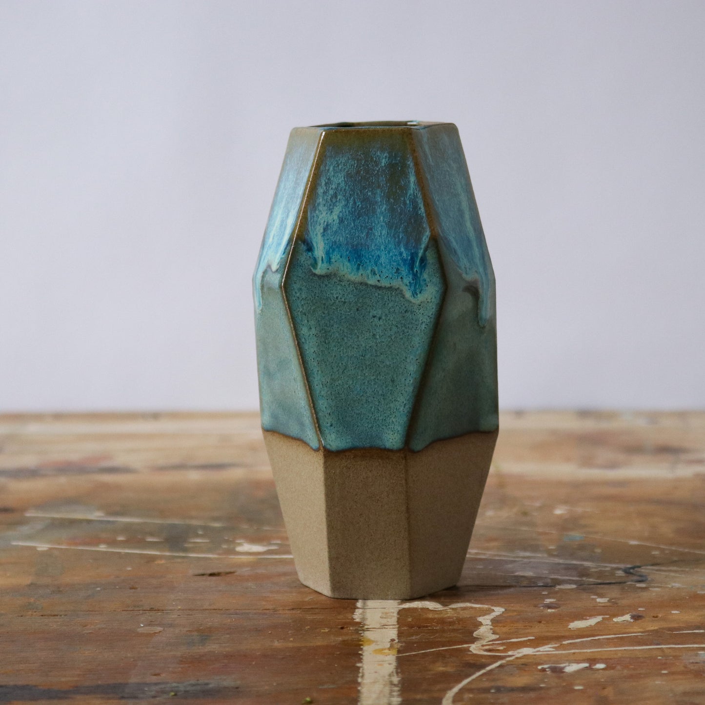 Medium Geo Vase - Low Tide
