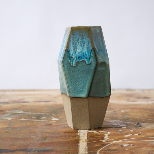 Medium Geo Vase - Low Tide