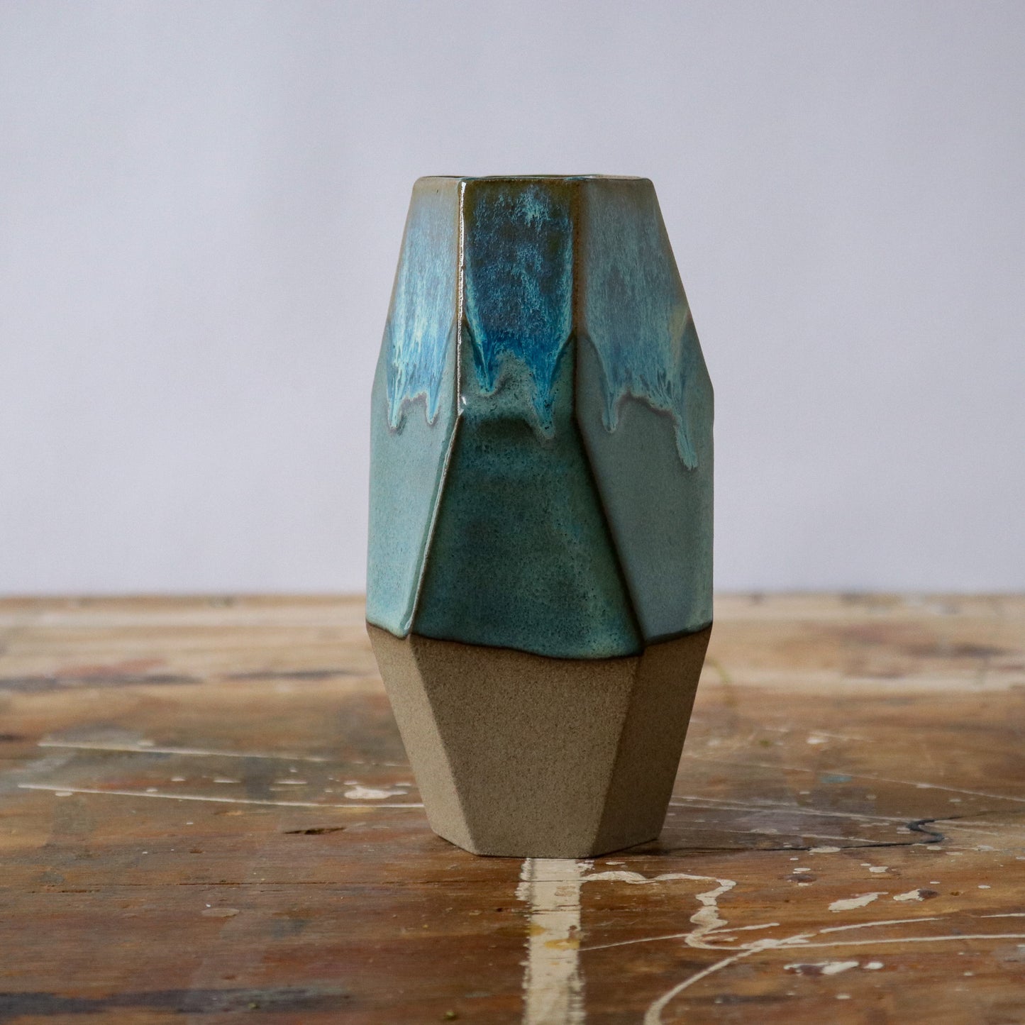 Medium Geo Vase - Low Tide