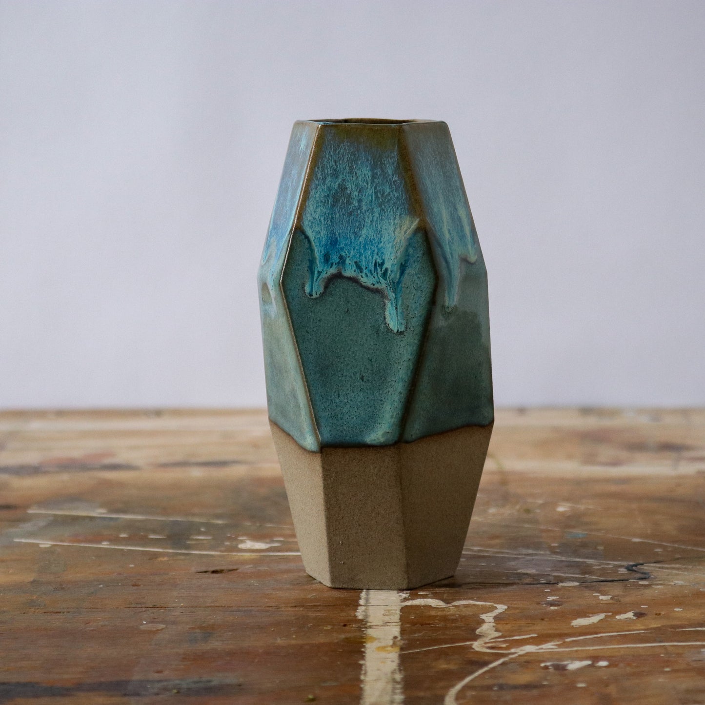Medium Geo Vase - Low Tide