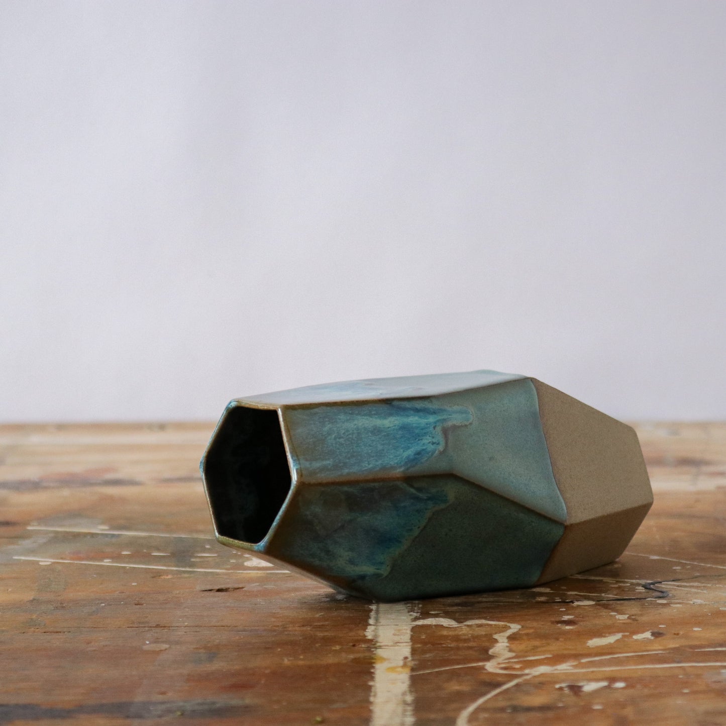 Medium Geo Vase - Low Tide