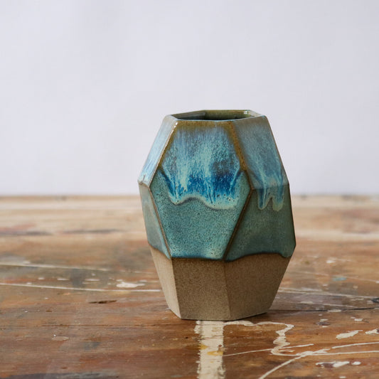 Small Geometric Vase - Low Tide