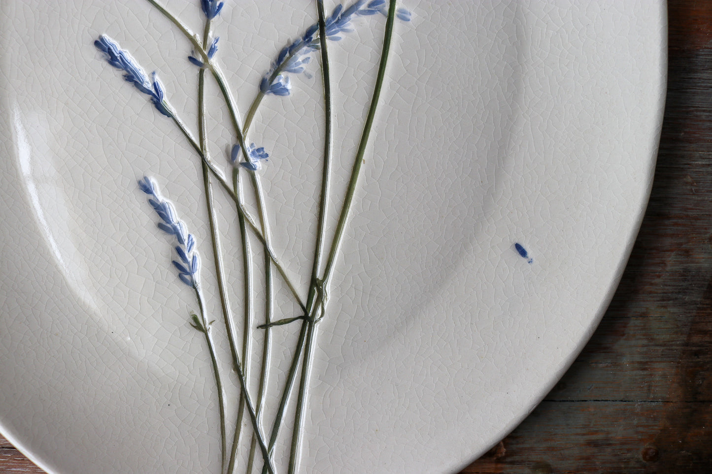 Lavender Imprinted - Large Oval Platter