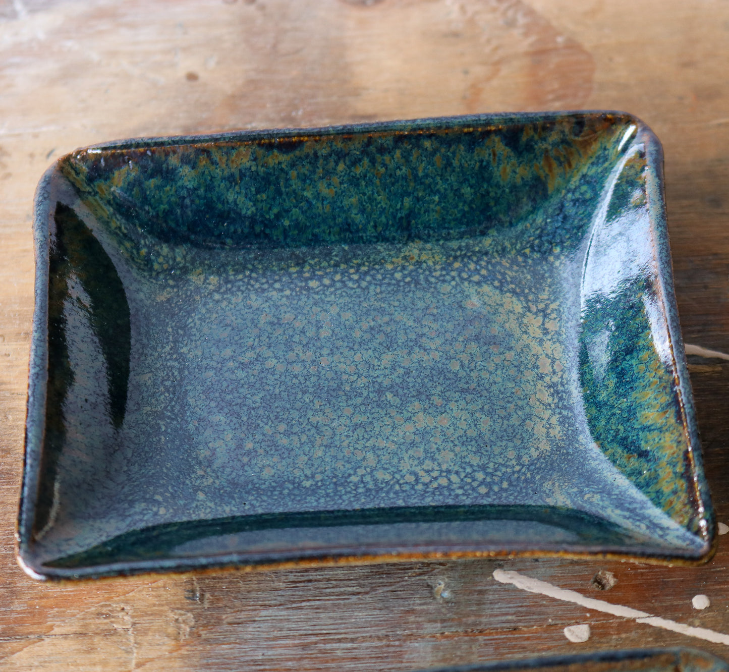 Small Rectangle Amuse Dish - Oil Spot